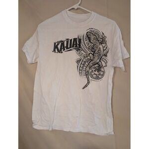 Del Sol Kauai T-Shirt Medium Color Change Lizard Hawaiian Souvenir White